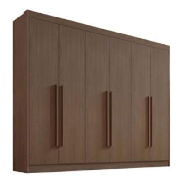 Imagem de Guarda-roupa Casal Athos 100% Mdf Castanho Ddoro 2025 - D'Doro Móveis