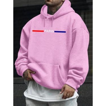 Imagem de Moletom Masculino Basico Estampa Paris Dia A Dia Academia - Qualidade 