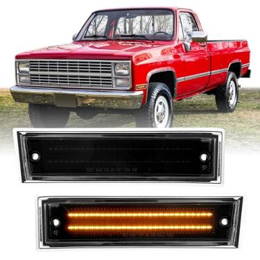 Imagem de USR 81-86 C/K Luz Marcadora Lateral – Par de Lâmpadas de Estacionamento Frontais (Esquerda + Direita) - Compatível com Chevy 1981-1986 C10 C20 K10 K20 PickUp Truck/Suburban / 87-91 Chevrolet Blazer