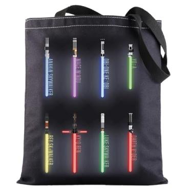 Imagem de G2TUP Bolsa de ombro Star Lightsabers Canvas Vader Fans Gift Death Star Bolsa de ombro Sabres de Luz Mercadoria, Death V