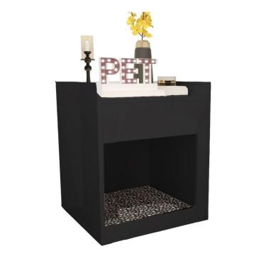 Imagem de Mesa De Cabeceira/Cama Pet Preto Em Mdf