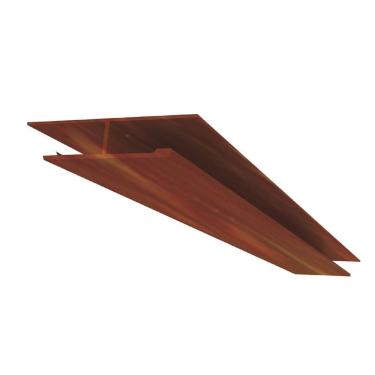 Imagem de Emenda Rígida Pvc Perfil H 1,3mm X 4,8cm X 3m Permatti Mogno