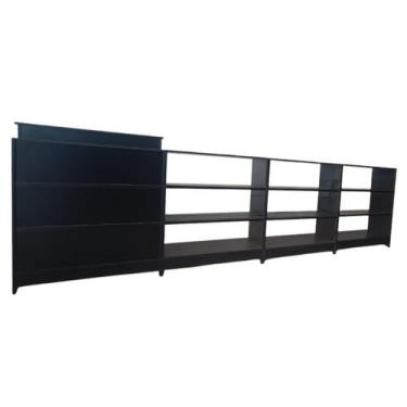 Imagem de Balcão Caixa + 3 Expositores Lojas E Comércios Preto - Suprema Móveis