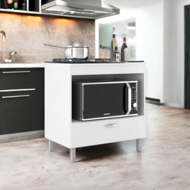 Imagem de Balcão para Cooktop 4 Bocas com 1 Porta Compact E&A (Branco)
