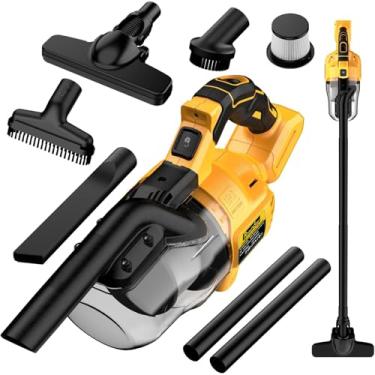 Imagem de RhovixStar Aspiradores De Pó Sem Fio Para Bateria 20 V, Aspirador Vertical 5 Em 1 Com Motor 31.000 Rpm, Filtro Hepa, Direção Giratória, Portátil 48 Pés Cúbicos Por Minuto Piso, Carpete, Carro, Não I