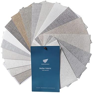 Imagem de SmartWings Cortinas De Rolo Motorizadas Funcionam Com Homekit, Alexa Smartthings E Google, Persianas Inteligentes Blackout 100% Para Janelas, Controle Remoto Sem Fio, Tamanho Personalizado, Amostra