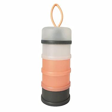 Imagem de BJLIIO Recipiente Para Armazenamento De Lanches Com Trava Giratória 4 Peças, Viagem Portátil E Empilhável Antiderramamento Fórmulas Proteína Em Pó, Nozes Frutas, Recipientes Plástico Duráveis Sem Bp