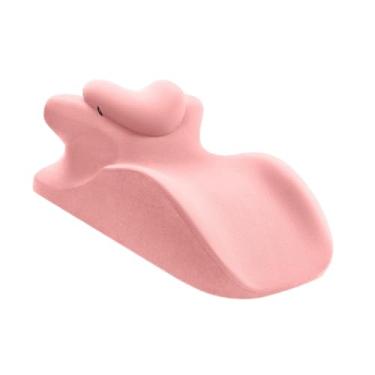 Imagem de IEUDNS Travesseiro de apoio para pescoço com a face para baixo, capa removível, presente, almofada confortável, travesseiro para assistir filmes, ler e, Rosa