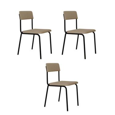 Imagem de Cadeira Fit Fixa C/4 Pes 475 X 505 X 810 Mm C/3 Un. Corriente Areia Corriente Areia