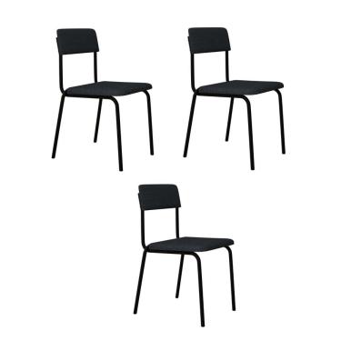 Imagem de Cadeira Fit Fixa C/4 Pes 475 X 505 X 810 Mm C/3 Un. Corriente Cinza Corriente Cinza