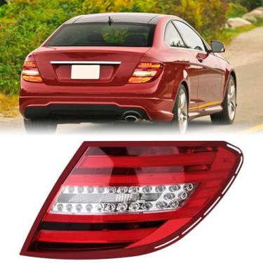 Imagem de Pinkomoto Luzes traseiras de LED compatíveis com Mercedes Benz C250 C300 C350 C63 AMG 2011 2012 2013 2014, lanterna traseira de seta de freio direito, substituição da lanterna traseira do lado do
