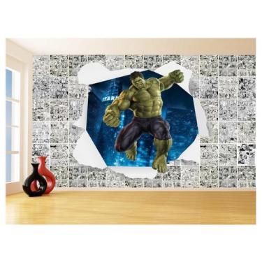 Imagem de Papel De Parede 3D Heróis Página Quadrinhos Hq 3,5M Nhma180 - Você Dec