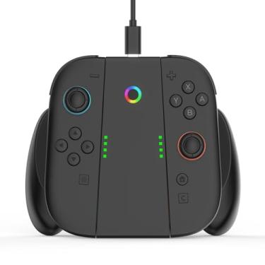 Imagem de EJGAME Controller Comfort Charging Grip Compatible with Nintendo Switch 2(2025) Joy Con,Portable Charger Dock with USB-C Cable and Battery Indicators, High Speed Charge While Play