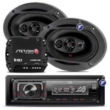 Imagem de Kit Som Automotivo Bluetooth Usb Mp3 Jbl + 2 Alto Falantes 6x9 Pol + A