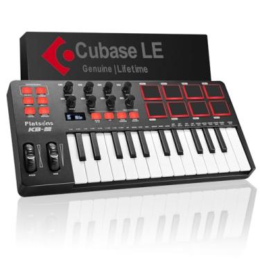 Imagem de flatsons Controlador De Teclado Midi Kb-25Mini Usb Com 25 Teclas, Produção Musical Profissional Roda Modulação/Pitch, 8 Pads Bateria, Arpejador, Criador Batidas Portátil Para Todos Os Softwares (Cub