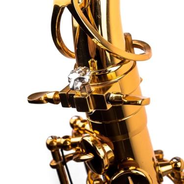 Imagem de Amplificador de som de sax para alto tenor soparno barítono – acessório de saxofone personalizado para melhor tom (prata 925, estilo pantera)