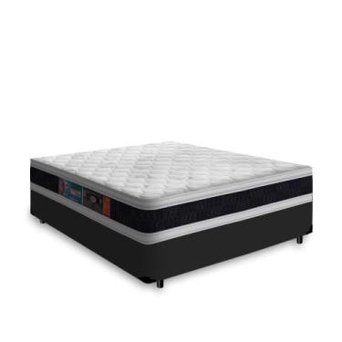Imagem de Cama Box com Colchão de Espuma D45 Castor Black White Double Face Casa