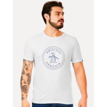Imagem de Camiseta Original Penguin Masculina Blue Circle Logo Branca, S/P