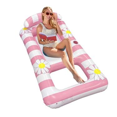 Imagem de Brinquedos Para Piscina,Cadeira de Descanso Portátil para Adultos | Sofá-Cama Aquático para Lagos, Rios, Festas na Água e Viagens de Barco