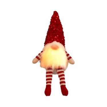 Imagem de Decoração de Natal: Elfo Gnome de 30cm com Luz LED - Ideal para Casa e