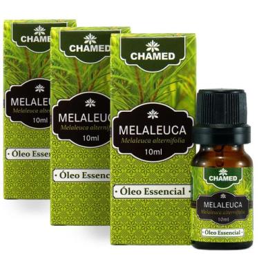 Imagem de Kit 3 Óleo Essencial de Melaleuca alternifolia Tea Tree 10ml - Chamed