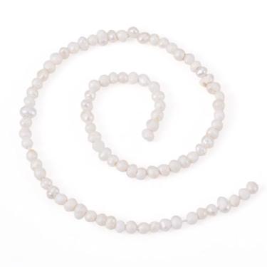 Imagem de KISSITTY 104 peças de pérolas naturais de água doce em forma de batata pérolas brancas barrocas soltas pérolas cultivadas a granel para fazer joias faça você mesmo artesanato colares pulseiras brincos