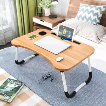 Imagem de Mesa Suporte Notebook Tablet Dobrável Cama Sofá Articulada
