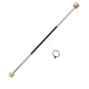 Imagem de Varinha de levitação de fogo, bastão de bombeiros, com pavio feito de Kevlar e aderência de almofada, fluxo, giro, circo, adereço de dança – para festivais, cerimônias e apresentações