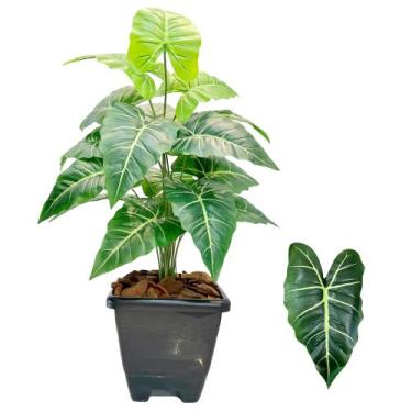 Imagem de Planta Jibóia Artificial Completa Com Vaso Casca Decoração - Flor Imp