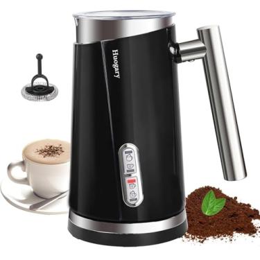 Imagem de Huogary Espumador De Leite, Vaporizadores E Espumadores De Leite 4 Em 1, Fabricante Elétrico De Espuma Quente E Fria De 4,4 Oz, Aquecedor De Leite De 10 Oz, Espumador Com Desligamento Automático Pa