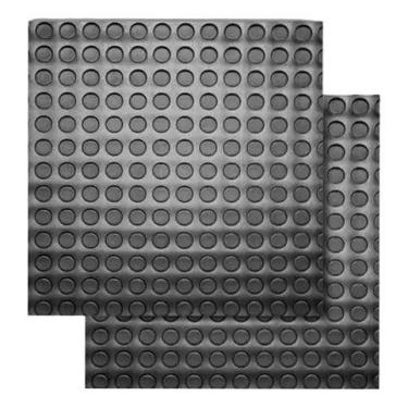 Imagem de Kit 10 Piso Moeda Borracha Academia Antiderrapante 50x50cm - Tatame