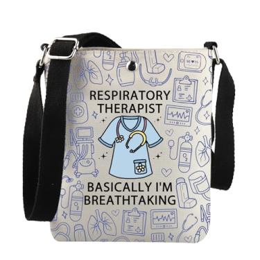 Imagem de JNIAP RT Nurse Gift Respiratory Therapist Basically I'm Breathtaking Crossbody Bag Pulmonologist Respiratory Therapist Gifts, Respiratory Thera Xk