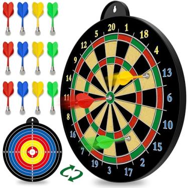 Imagem de CUKU Tabuleiro De Dardos Magnético - 12 Peças (Vermelho, Verde E Amarelo) Excelente Jogo Interno Brinquedos Festa, Presentes Para Meninos 5, 6, 7, 8, 9, 10, 11 Anos