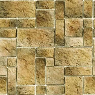 Imagem de Papel De Parede Adesivo Sala Amarela Apel Pedra 3m