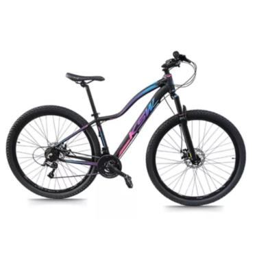 Imagem de Bicicleta Ksw Mwza 29 Feminina 21v Index Mtb Alum leve Freio Disco Suspensão 80mm-Feminino