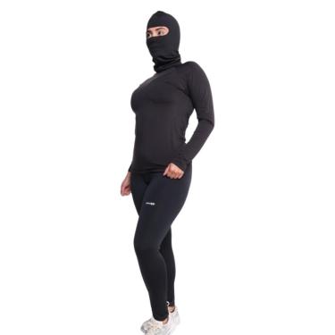 Imagem de Kit Feminino Camiseta e Calça Segunda Pele e Balaclava Uv50+-Unissex