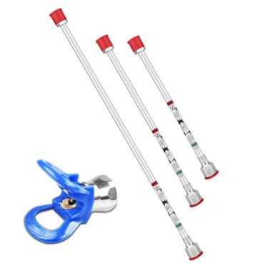 Imagem de Airless SJG Haste De Extensão Universal Para Pistola Airless, Ponta Pintura 15,7 Polegadas, 19,7 29,5 Polegadas (3 Peças)