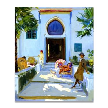 Imagem de My Studio Door John Lavery Iconic Realist Portrait & War Scene Canvas Art – Decoração de parede irlandesa atemporal para casa 39,98 x 48 cm Un Framed
