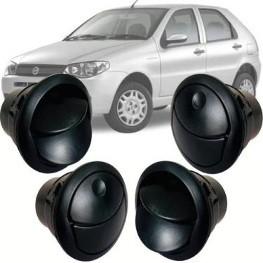 Imagem de Kit 4 Difusores Saída de Ar Condicionado para Fiat Palio Fire Economy 