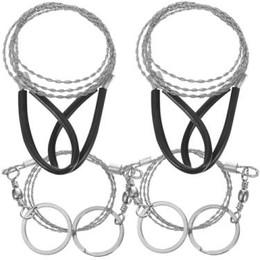 Imagem de Abaodam Survival Gear Pacote com 4 fios de serra de arame Garotte para acampamento de emergência de sobrevivência