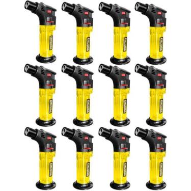 Imagem de Mini Maçarico Isqueiro Recarregável Portatil De Cozinha Culinário Kit 