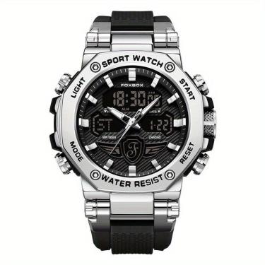 Imagem de Relógio Masculino Display Luminoso Multifuncional Esportivo Pulseira de Silicone