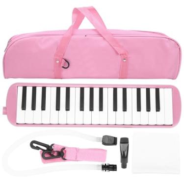 Imagem de Estink Irin Melodica, Teclado Wind Instrument 32 Chave para Iniciantes, Bolsa Com Controle de Melodia, Material Ideal, Seguro, Adequado para Treinamento Musical, Prática, Estudantes, (PINK)