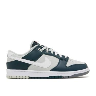 Imagem de NIKE Dunk Low Retrô Masculino, Selva profunda/prata branco-claro, 36