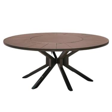 Imagem de Mesa Alumínio 1,50m Zurick Pétalas Centro Giratório Área Externa Janta