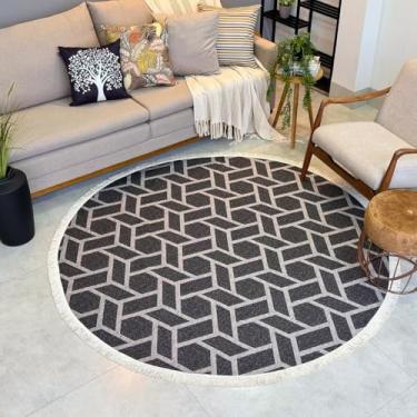 Imagem de tapete redondo 1,0x1,0 antiderrapante sala clinica