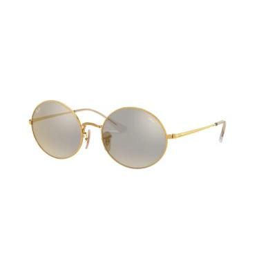 Imagem de Ray-Ban Óculos De Sol Polarizados Oval Evolve Rb1970, Dourado/Fotocrômico, Cinza Escuro, Espelhado, Dourado, 54 Mm
