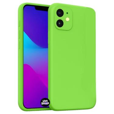 Imagem de Capa Case Capinha Para iPhone 11 Silicone Com Bordas Elevadas Aveludada Forro Premium (VERDE LIMAO)