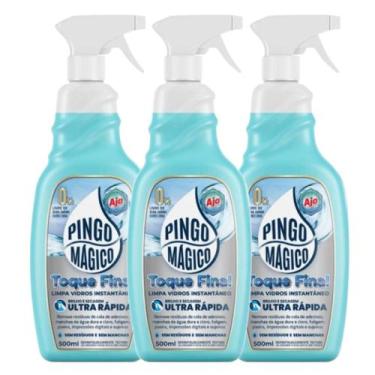 Imagem de Pingo Mágico Limpa Vidros Secagem Ultra Rápida - Kit 3 un - Aja Químic