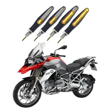 Imagem de KIT 4 Setas Sequenciais Modelo P25B Slim / Palito Para Moto BMW R1200 
